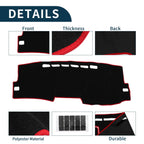Dashboard Cover Mat for Toyota Corolla (2007–2012) Black Red 1 Set