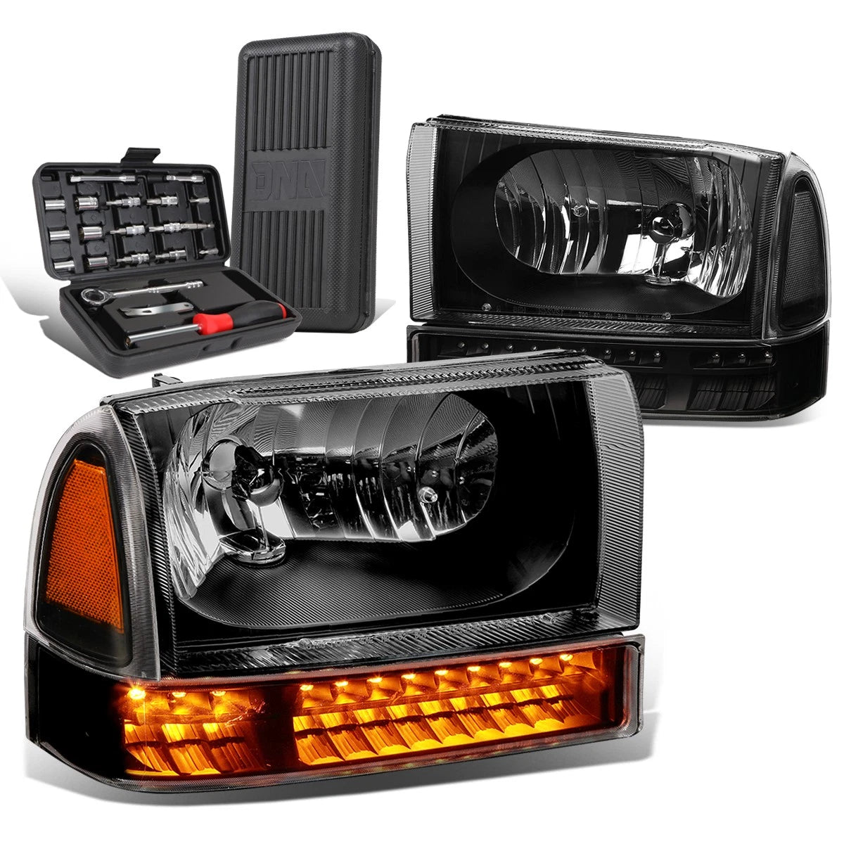 2X LED Signal Headlights for Ford Super Duty (1999–2004)