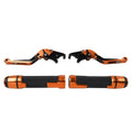 Orange Extendable Brake Clutch Levers Grips Set for Speed Triple 1050 (2005-2015)