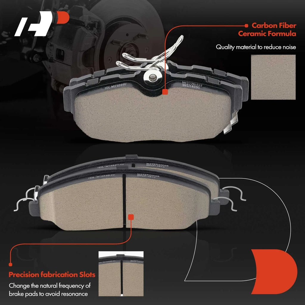 Set of 8 Front & Rear Ceramic Brake Pads for Ford Mustang (2011–2013)
