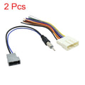 2 In 1 DC 12V Car DVD Radio Wire Harness with Antenna Adapter for Nissan