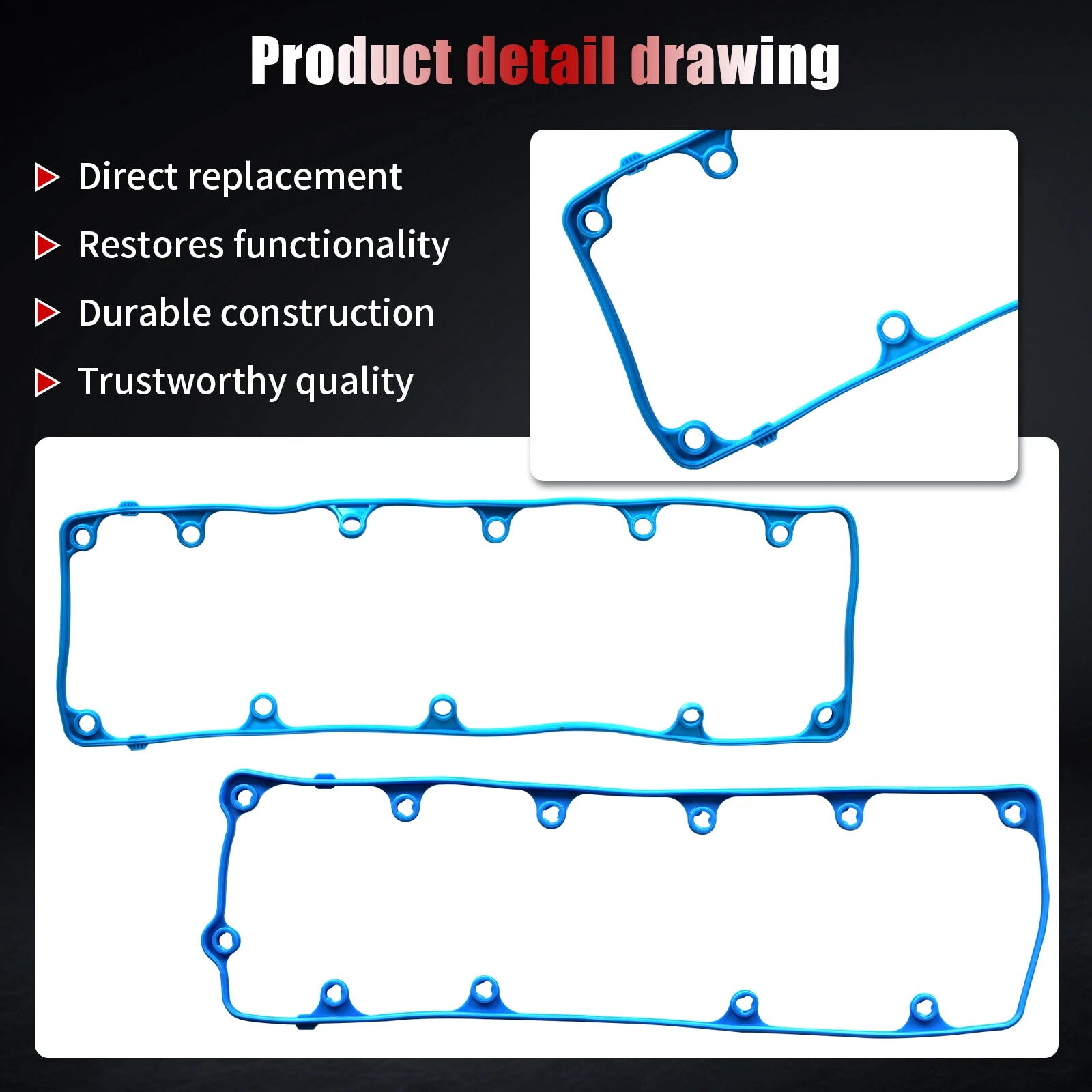 Valve Cover Gasket for Ford F-150 Explorer Expedition Mustang (2002–2012)