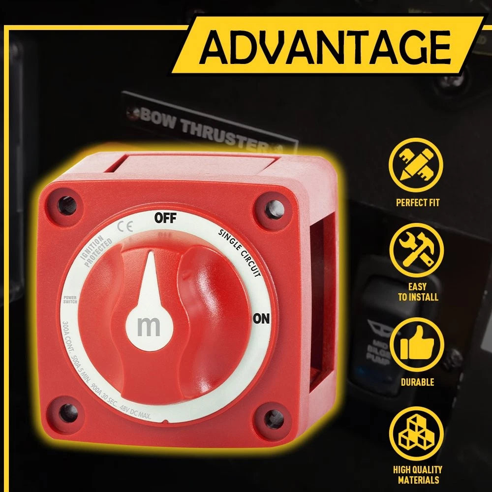 Dual Battery Selector Switch for Marine Boat Truck (300A)
