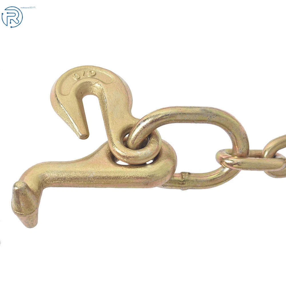 Wrecker Tow Chain for Recovery (6 FT, 15" Axle J Hook)