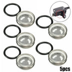 Set of 5 Brake Master Cylinder Reservoir Sight Glass Lens Gaskets for Motorcycle