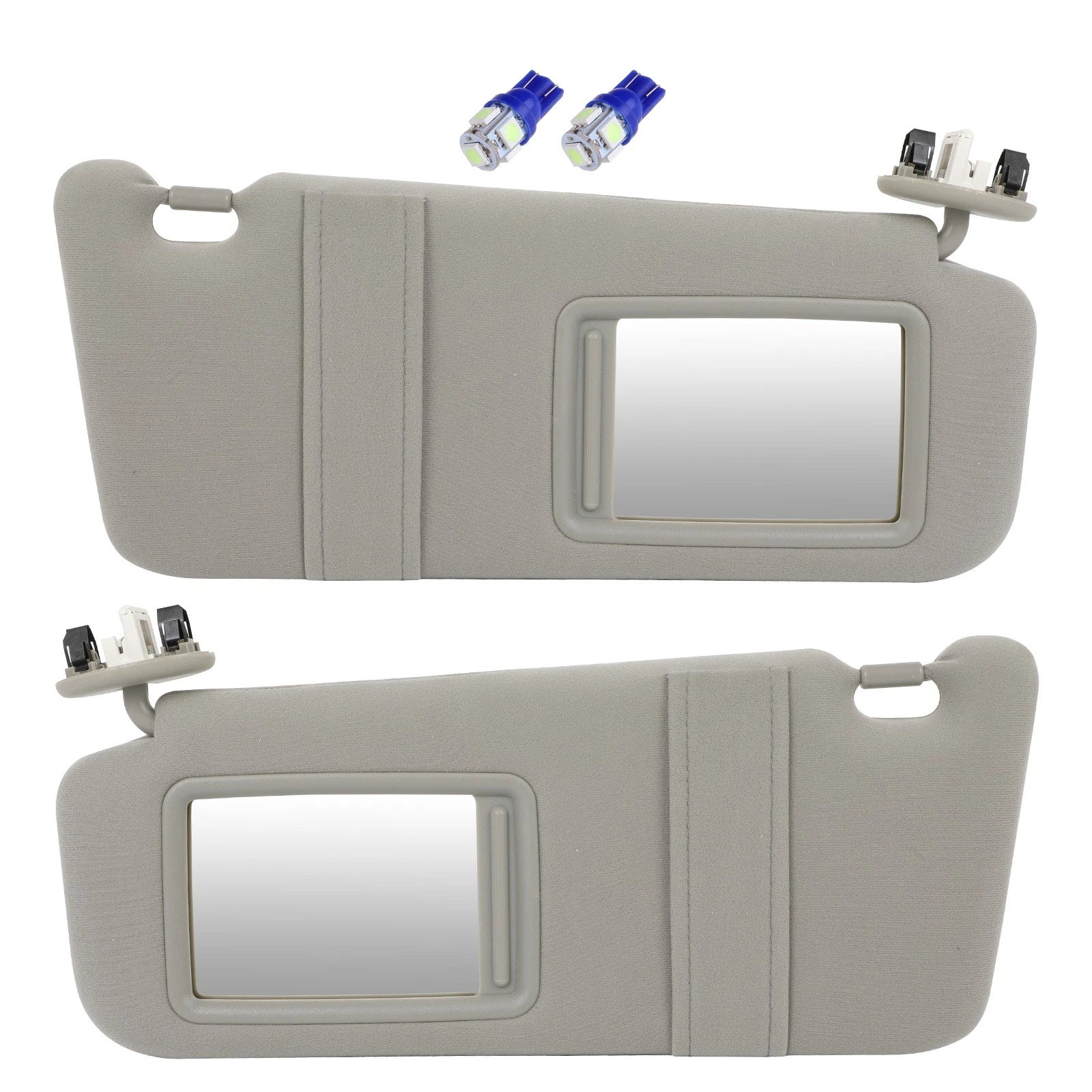 Set of 2 Gray Sun Visors with Sunroof for Toyota Camry (2007–2011)