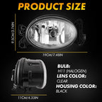 Front Fog Light Set for Mercedes Benz ML350 (2006–2011) C300 (2008–2011) with Bulb K