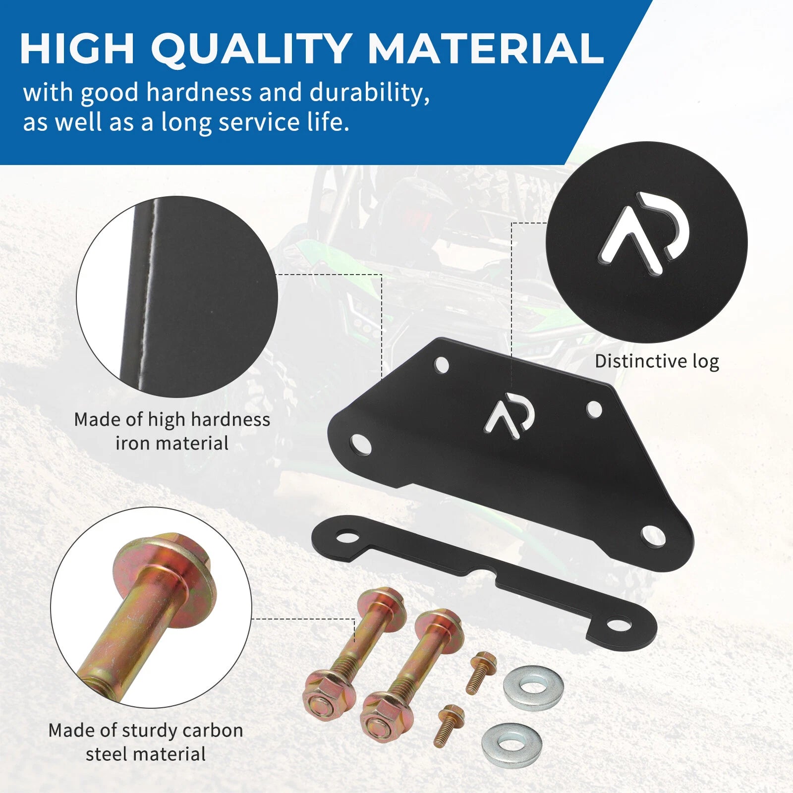 Front Shock Mount Braces Plate for Kawasaki KRX 1000 (2019–2023)