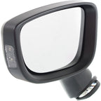 Power Heated Turn Signal Black Smooth Mirror LH for Mazda 3