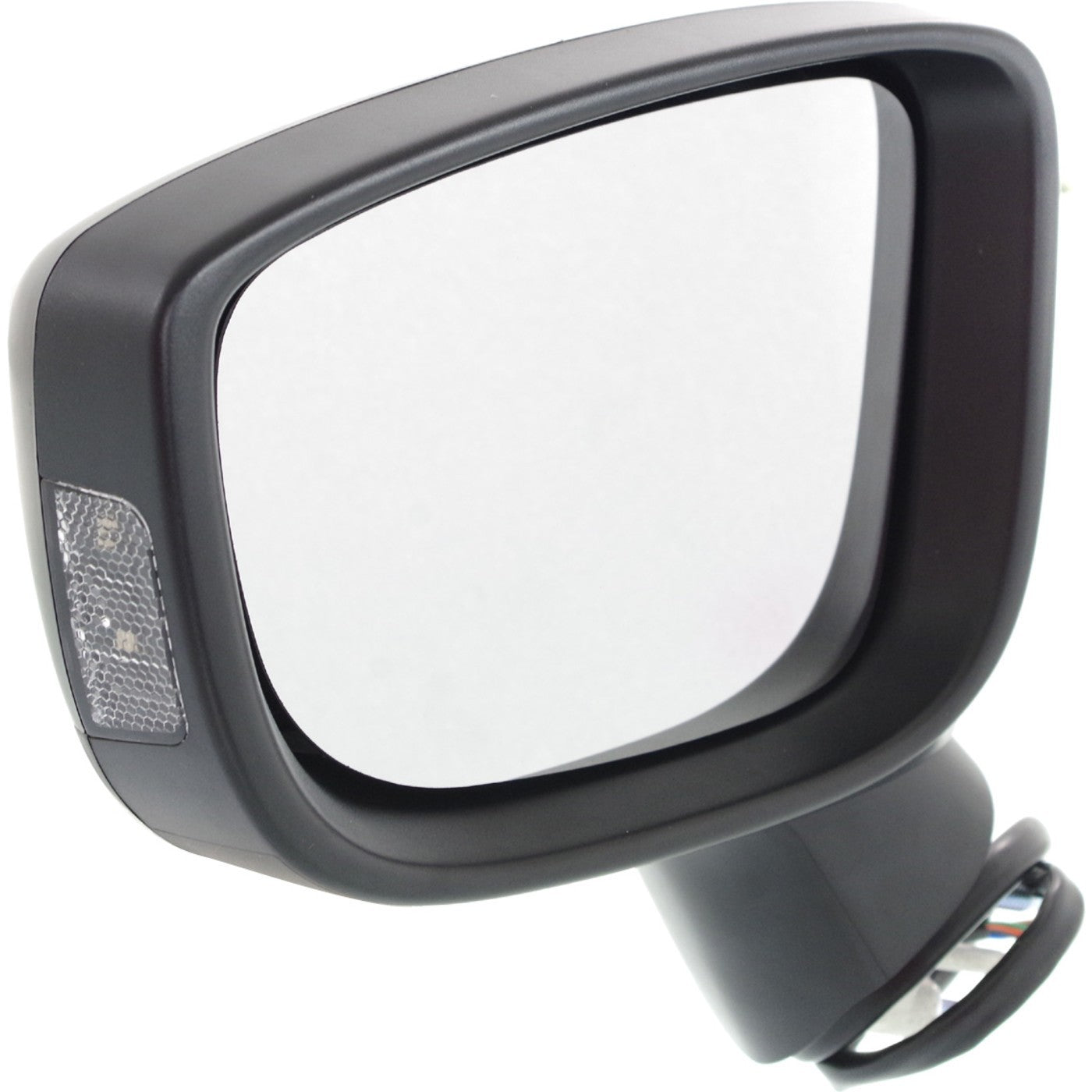 Power Heated Turn Signal Black Smooth Mirror LH for Mazda 3