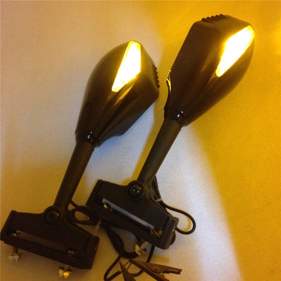 LED Turn Signal Integrated Mirror for Yamaha R6S Suzuki GSXR 600 (2006–2019)