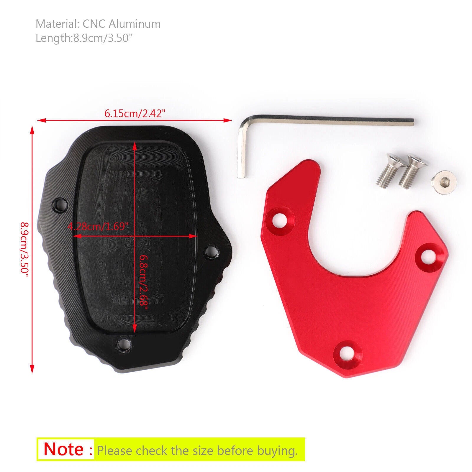 1X Kickstand Sidestand Extension Pad for Honda CRF250 Rally (2017–2018)