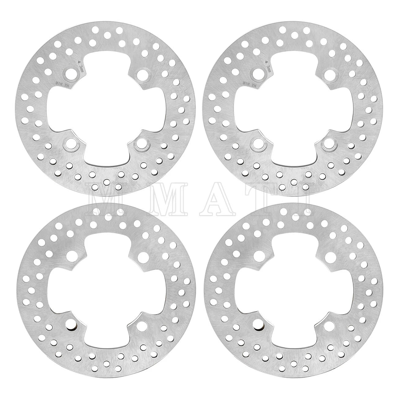 Set of 4 Brake Disc Rotors for Kawasaki Mule PRO-FX / PRO-DX (KAF820 KAF1000)
