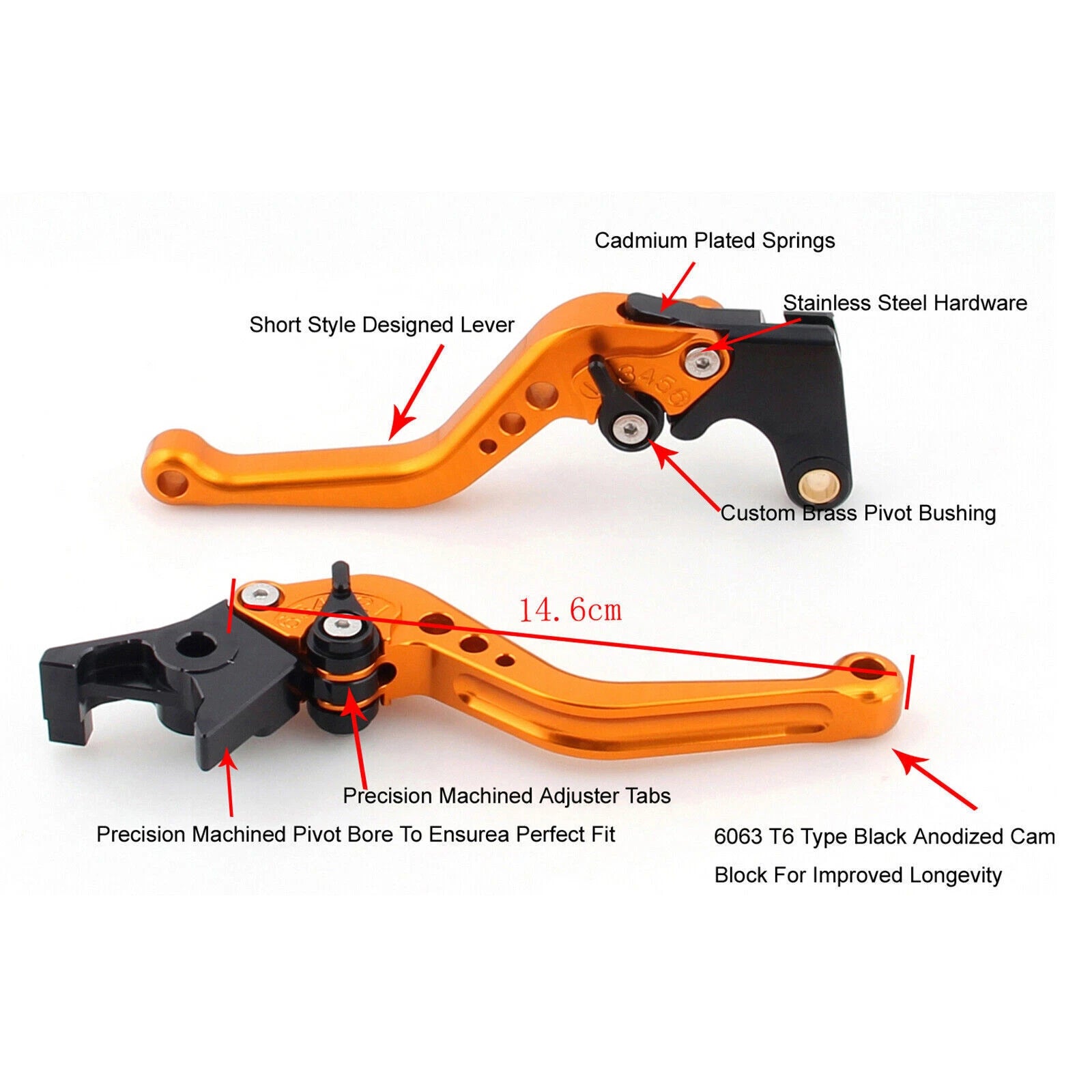 Short Clutch Brake Lever for Yamaha MT125 (2014–2019) T9