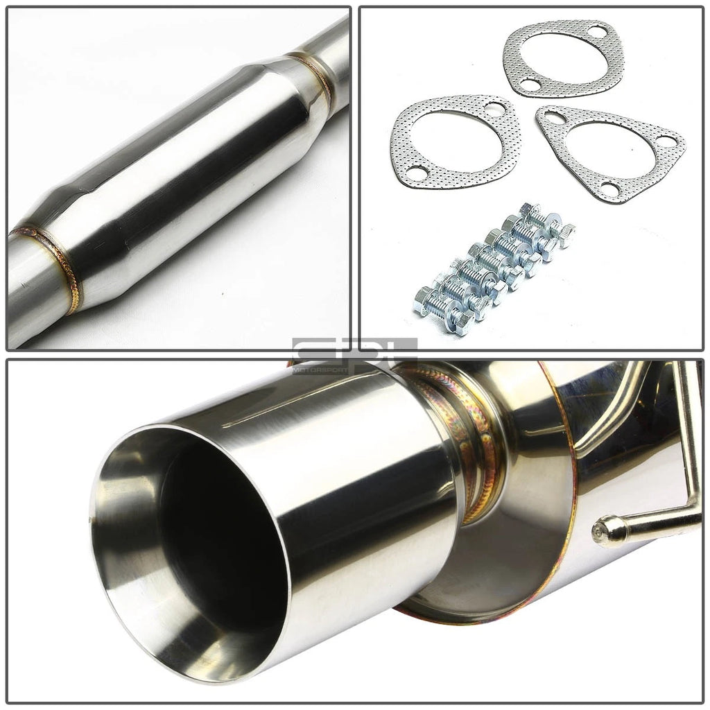 4" Rolled Muffler Tip Racing Catback Exhaust System for Honda Accord (1990–1993)