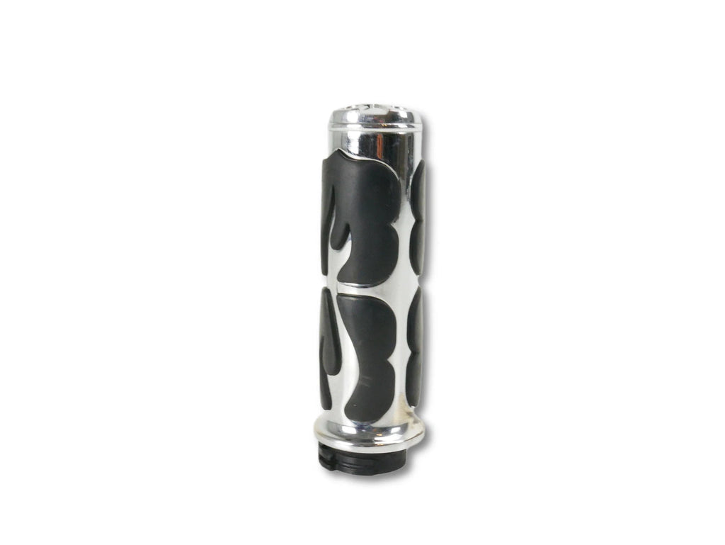 Chrome Flames Hand Grip Left Side for Harley Road King CVO (1996–2016)