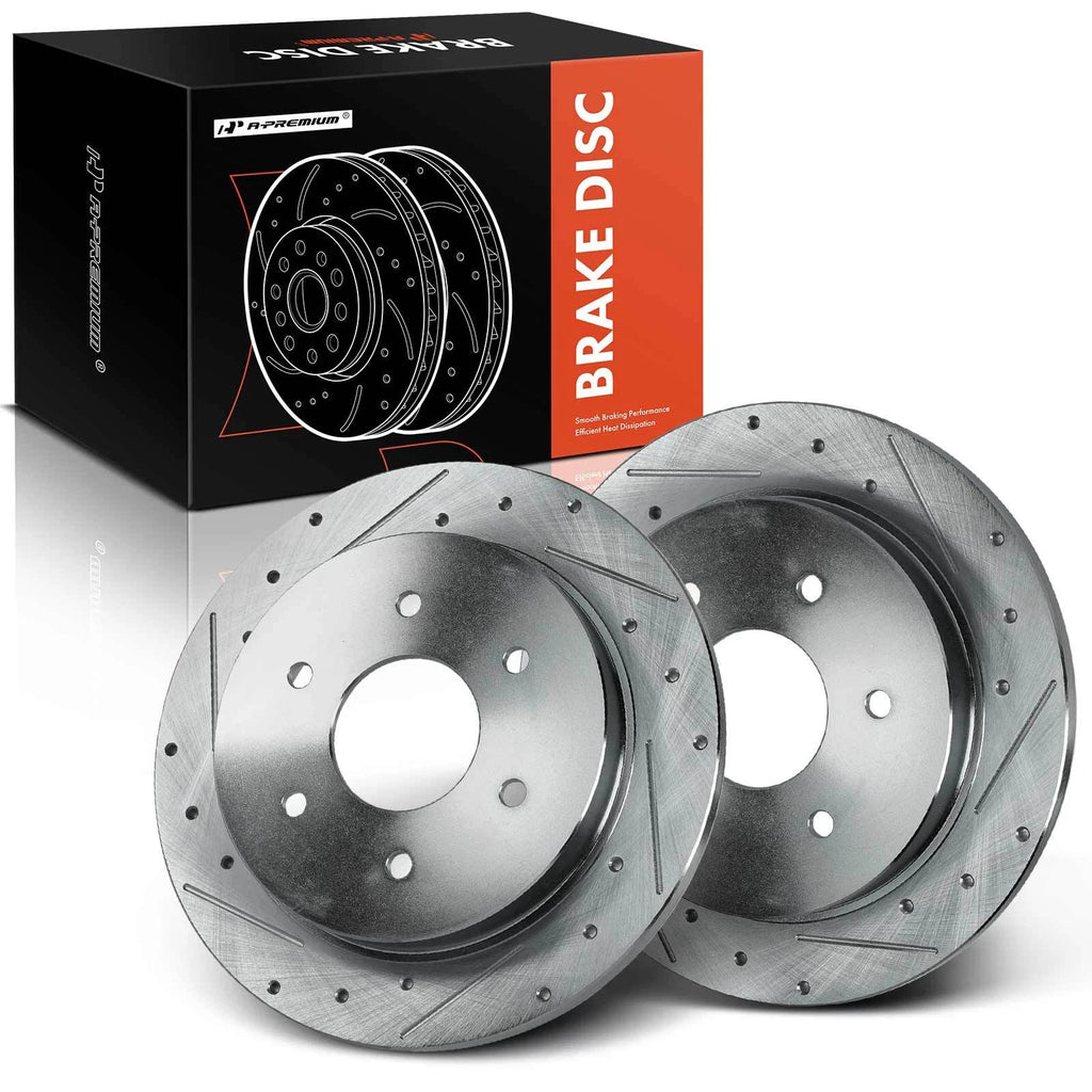 Rear Drilled Brake Rotors for Nissan Titan Armada INFINITI QX56 (2004–2015)
