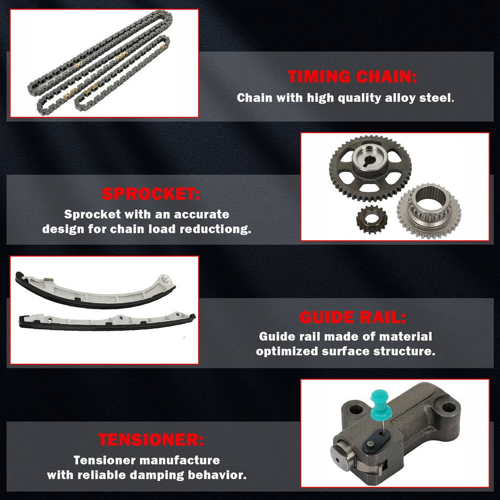 Timing Chain Kit for Honda Accord CR-V Element 2.4L (2002–2011)