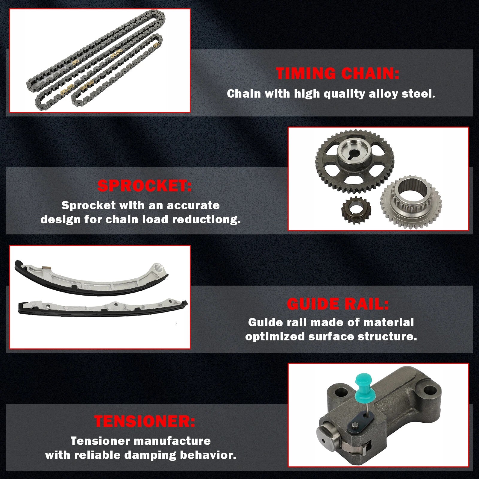 Timing Chain Kit for Honda Accord CR-V Element 2.4L (2002–2011)
