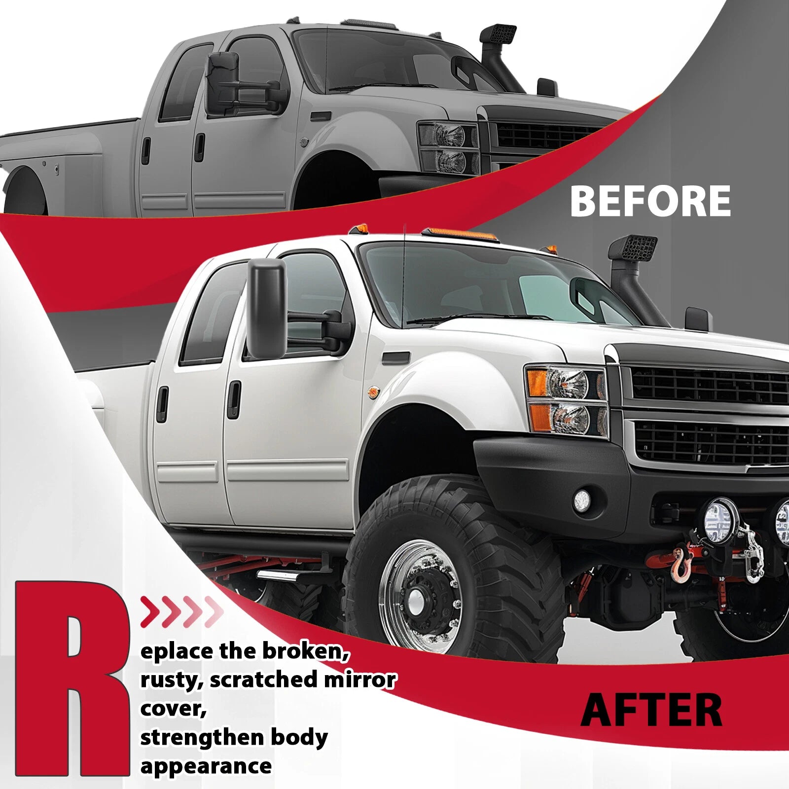 Side View Mirror Cap Cover for Chevrolet C4500 GMC C4500 (2003-2009)