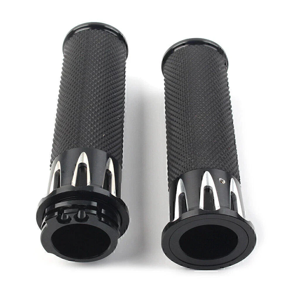 Black Handle Bar Hand Grips for Harley Sportster XL883 XL1200 (2004-2023)