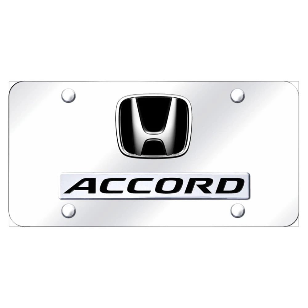 Dual Chrome on Chrome License Plate - Officially Licensed for Honda Accord