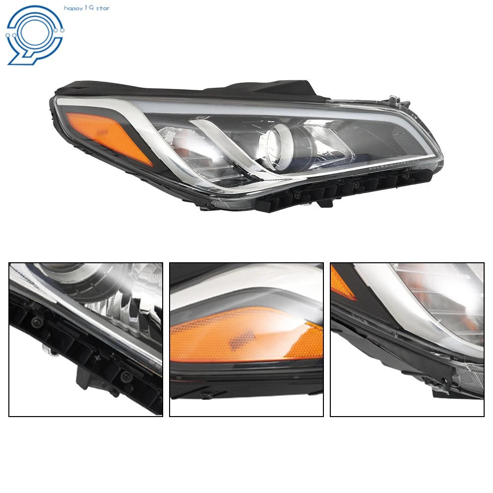 Halogen Headlight Assembly for Hyundai Sonata (2015-2017) Right Side