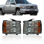 Pair of Smoked Halogen Headlights for Chevy Silverado (2007â2013)