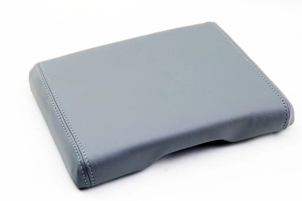 Leather Center Console Lid Armrest Cover for Ford F150 (1997–2003) Gray
