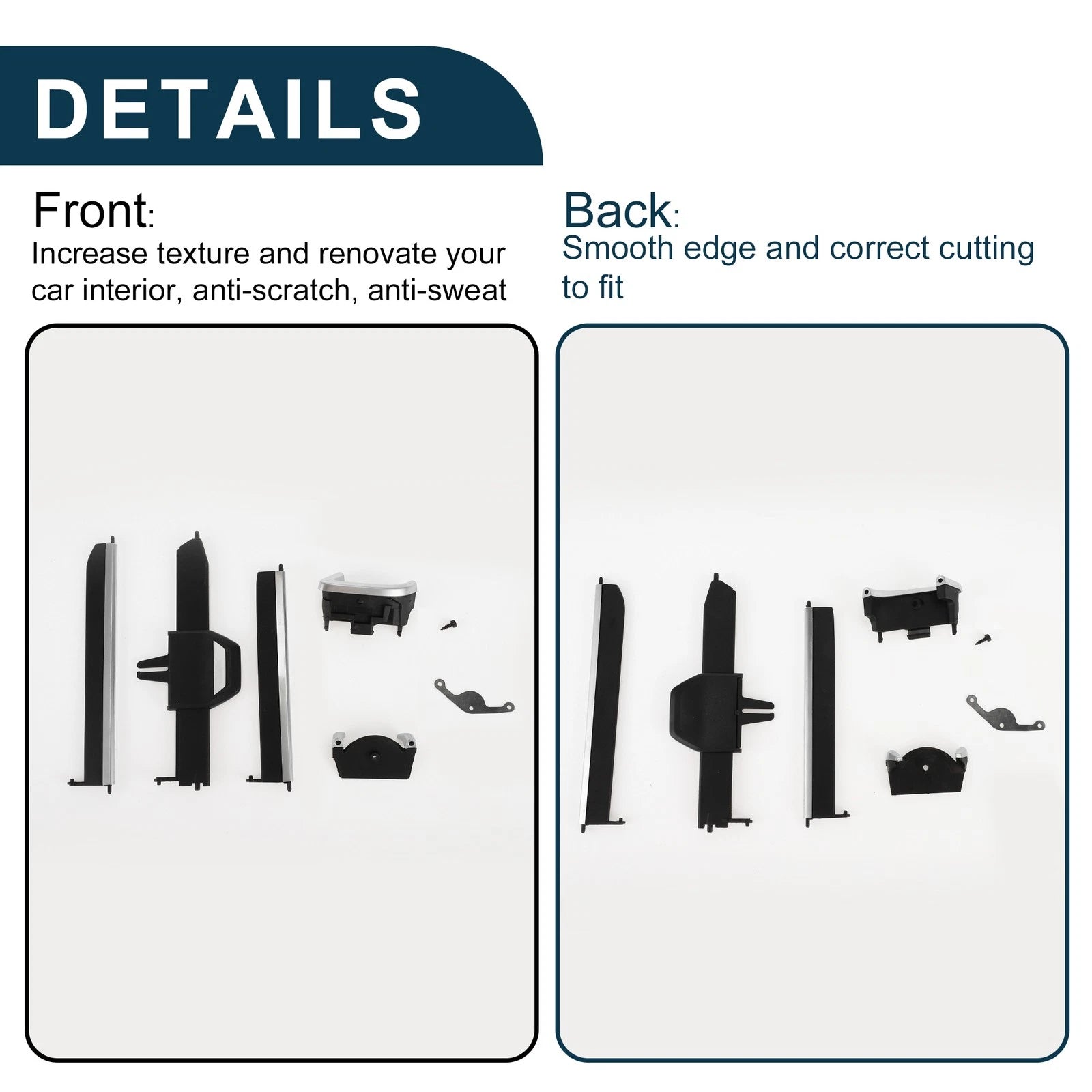 Set of 1 AC Air Vent Clips Tab for BMW X5 G05 (2019–2023) Black Silver Tone