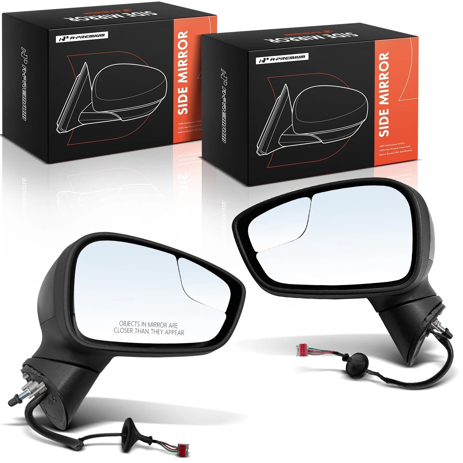 Power Side Mirror Pair for Ford Fiesta (2011–2013) Manual Fold Heated