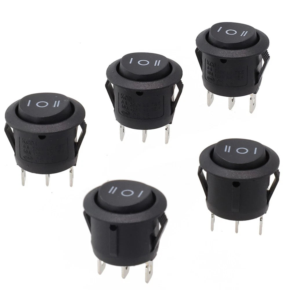 Set of 5 SPDT Rocker Switches for Various Applications (UL94V-2)