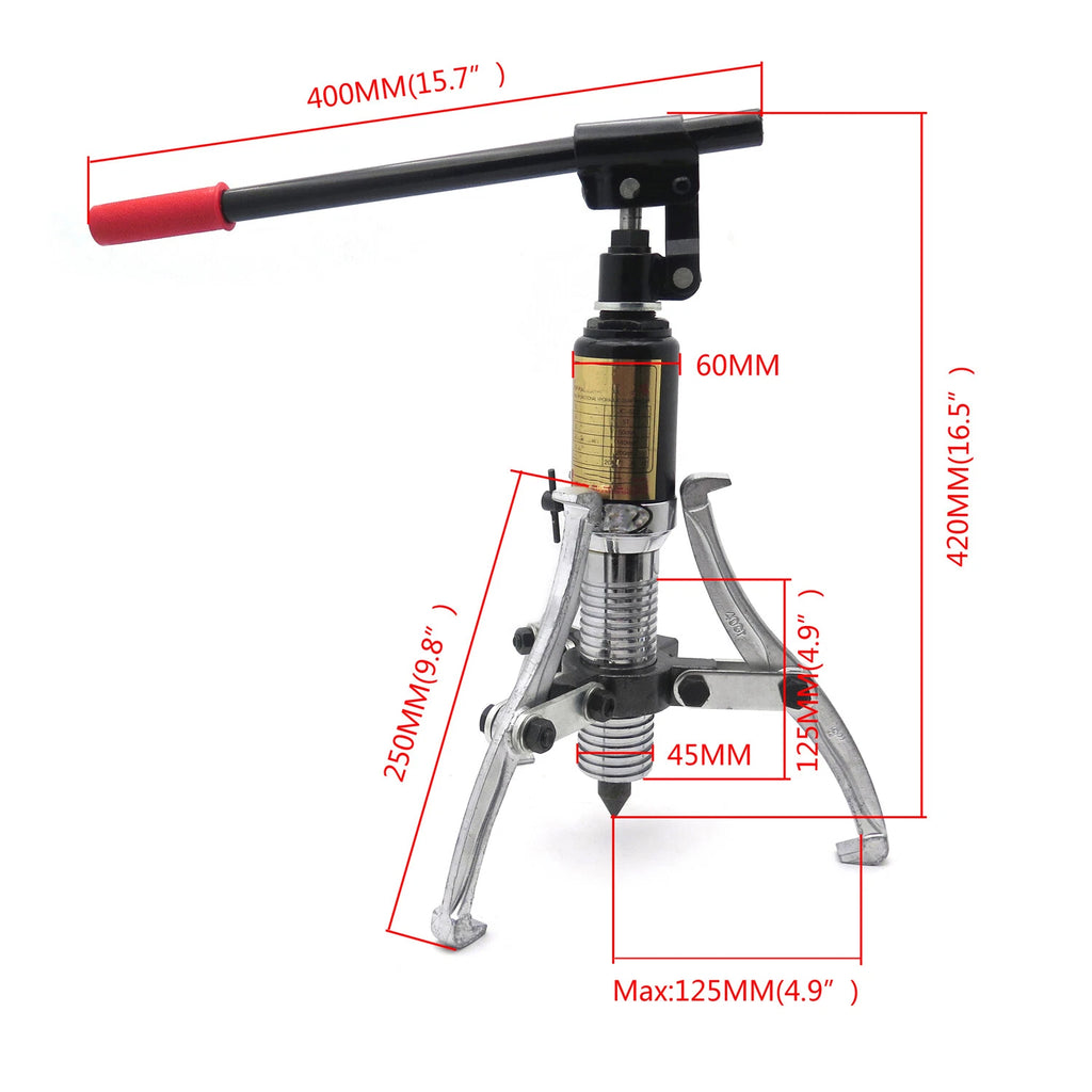 10 Ton Hydraulic Gear Puller for Universal Use (3-in-1)