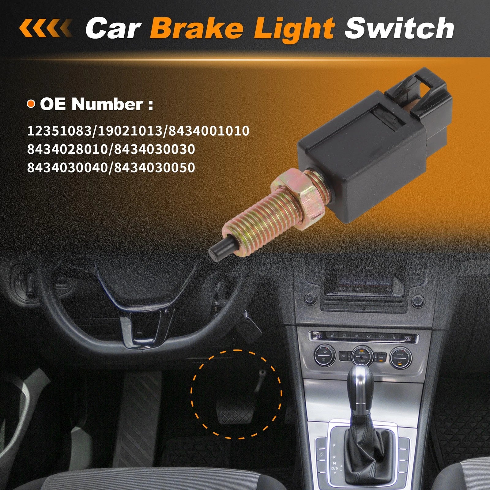 Brake Light Switch for Chevrolet Nova (1985–1988) 12351083