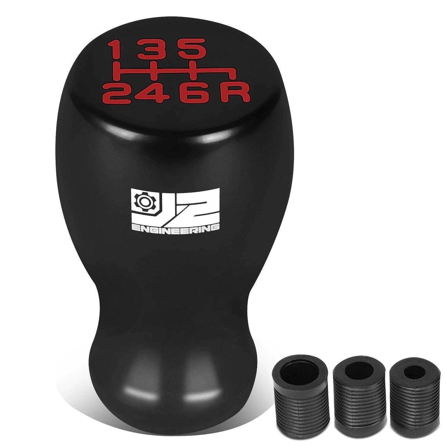Shift Knob for Universal Fit (J2) - Black Flat Top Teardrop Shape