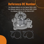 Engine Coolant Water Pump for Nissan March Versa 2012-2020