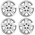 17' 5 Spoke Push-on Silver Wheel Cover Hubcaps - Upgrade Your Auto XIEUH222