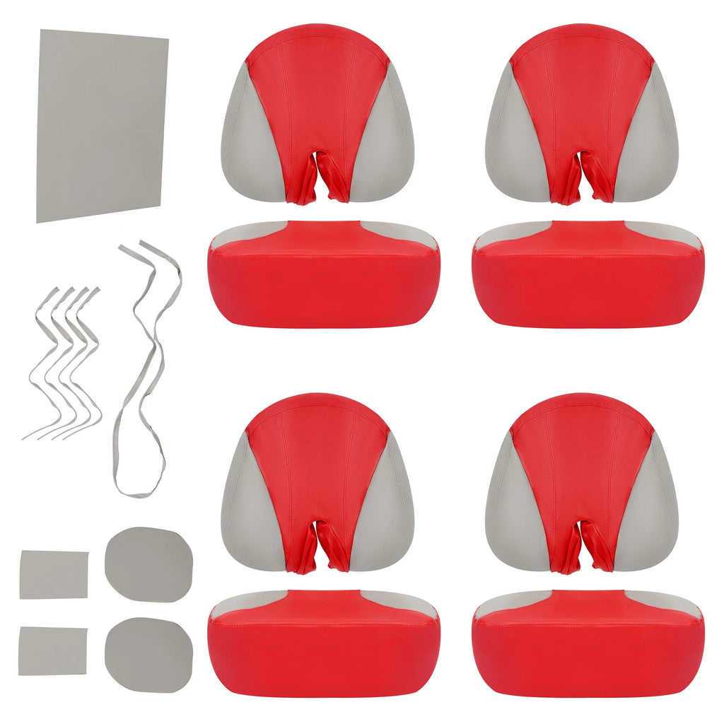 Set of 4 PVC Red Gray Seat Covers for Sea-Doo Speedster 150 (2007–2011)