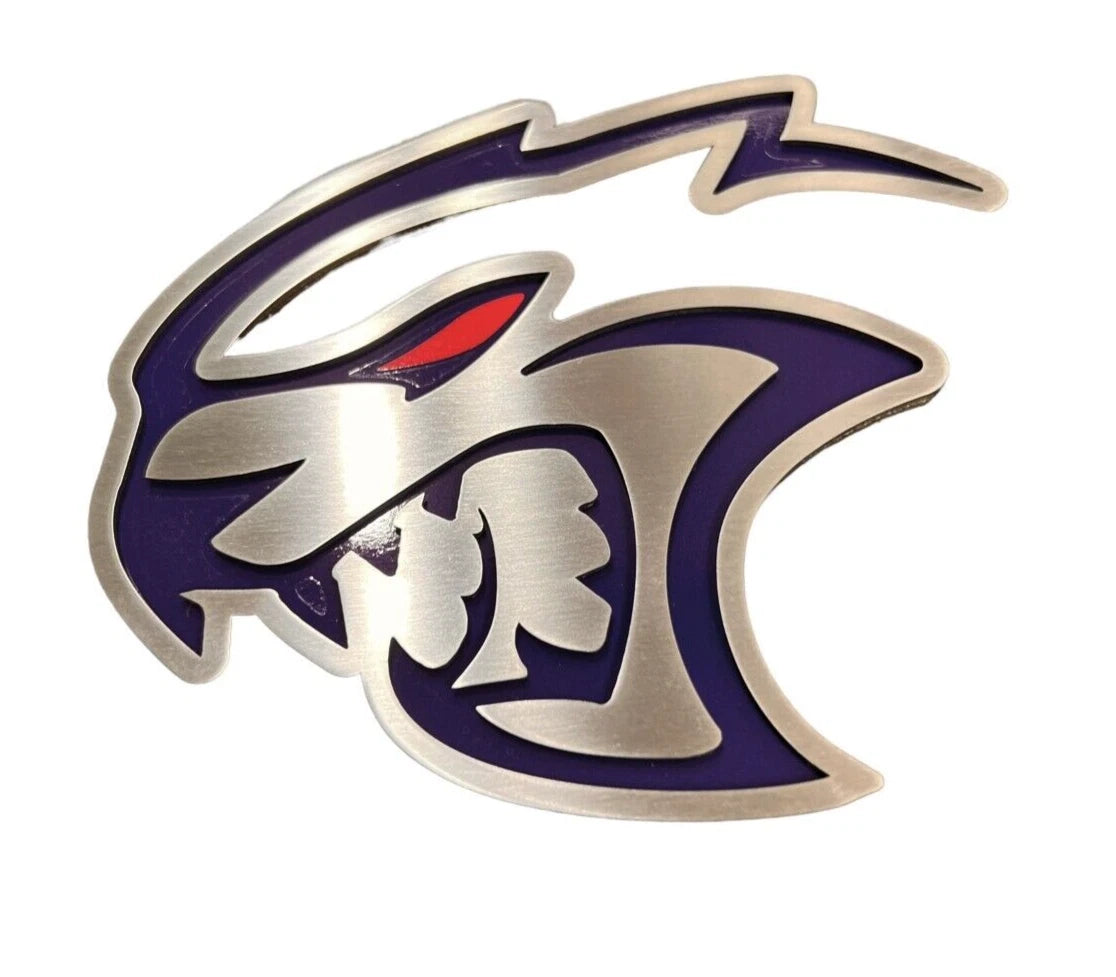 Fender Badge Emblems Stainless Purple Hellcat Redeye for Dodge Challenger (2015–2023)