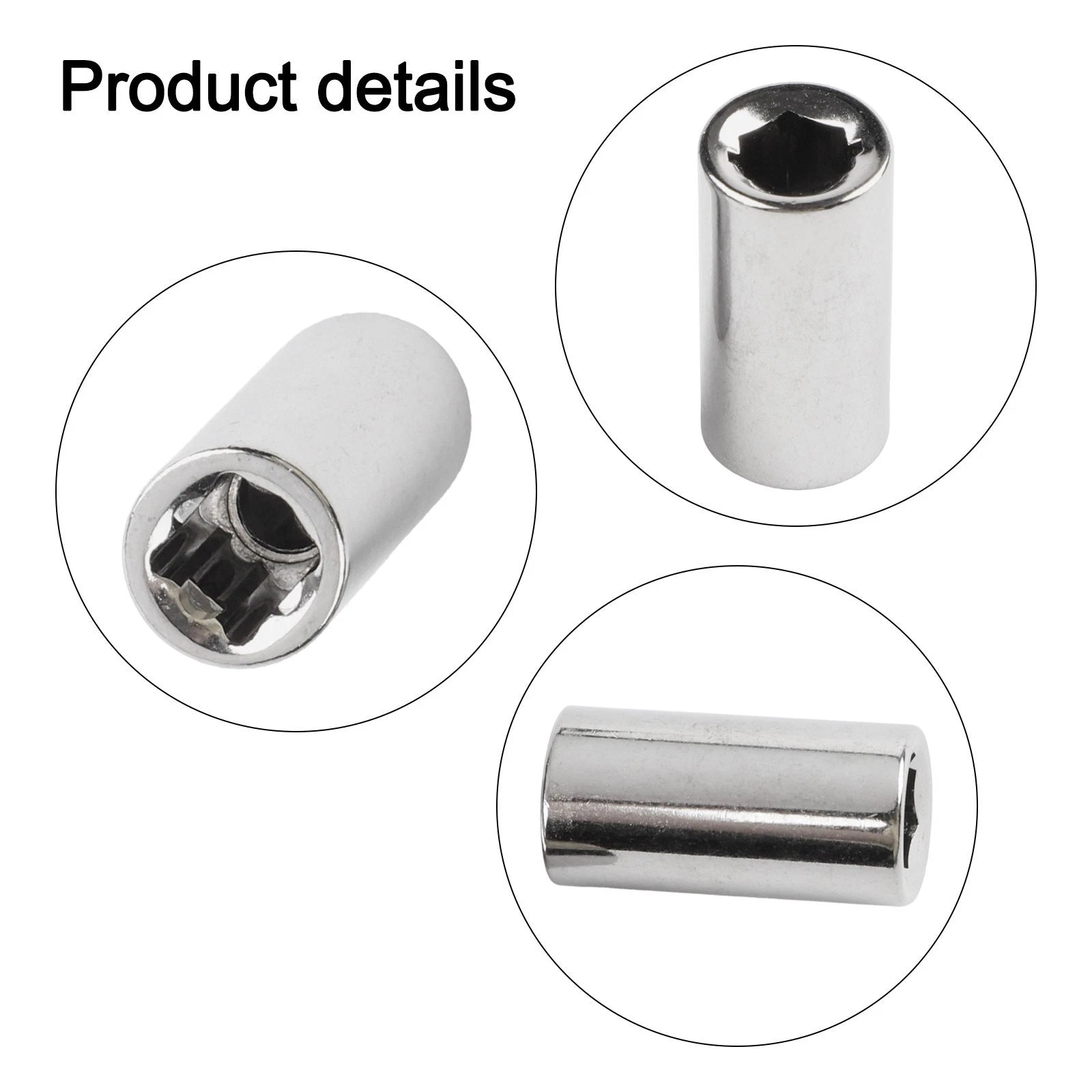 2X Socket Bit Adapter 1/4 Inch Square Drive to 1/4 Hex Chrome Vanadium Steel