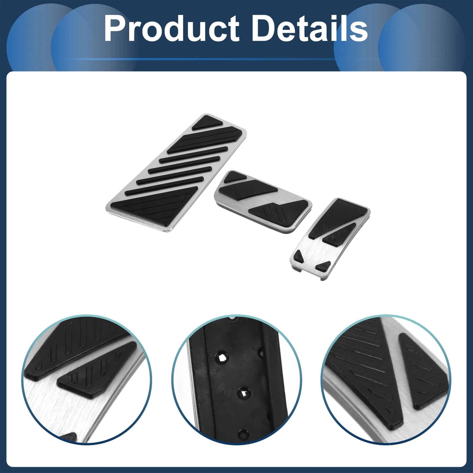 3 Pcs Automatic Foot Accelerator Pedal Covers for Ford Ranger 