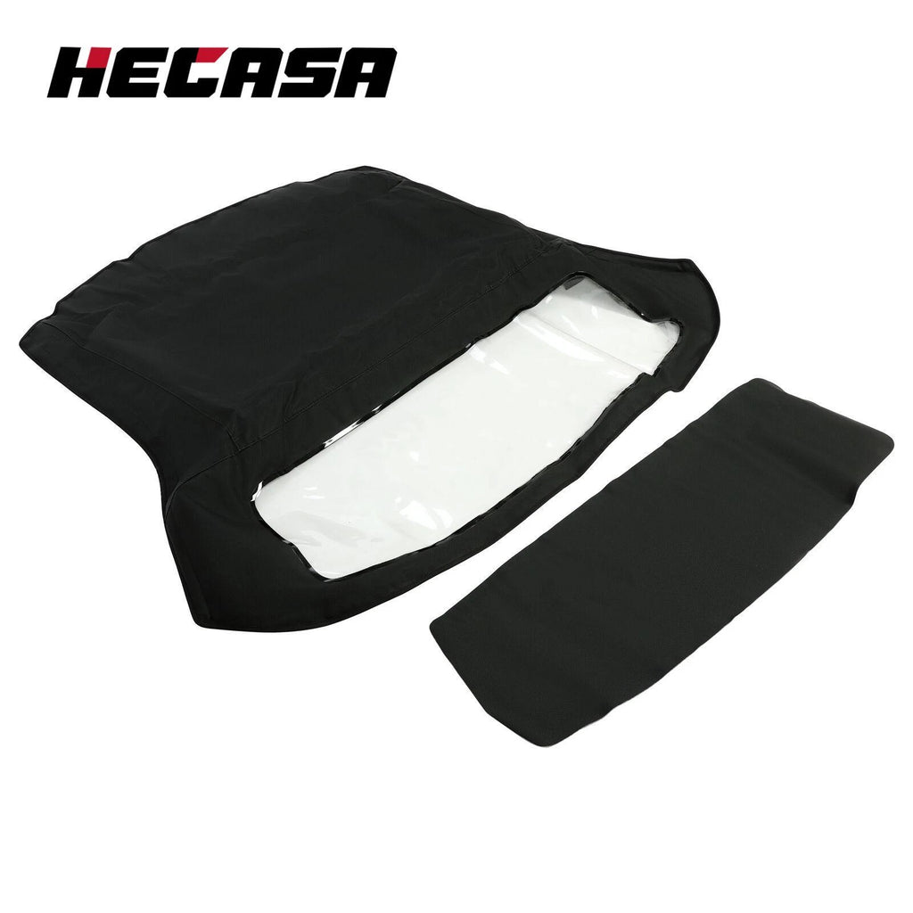 Convertible Soft Top for Fiat 124 (1966–1979) Black Sailcloth Vinyl