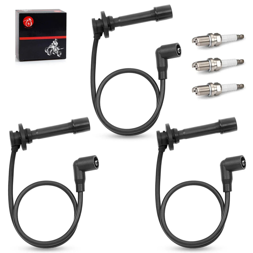 2x Spark plug & Cap Wire for Mule PRO-FX/FXR/FXT