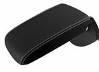 Leather Console Lid Armrest Cover for VW Passat (2011–2018) White Stitch