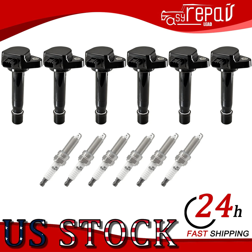 6Pack Ignition Coil & Spark Plug for Honda Pilot 2008 (3.5L V6)