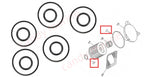 5pcs Oil Filter O Ring Seal Kit for Suzuki DF 8 9.9 15 20 (N/A) 09280-54001 09280-13004