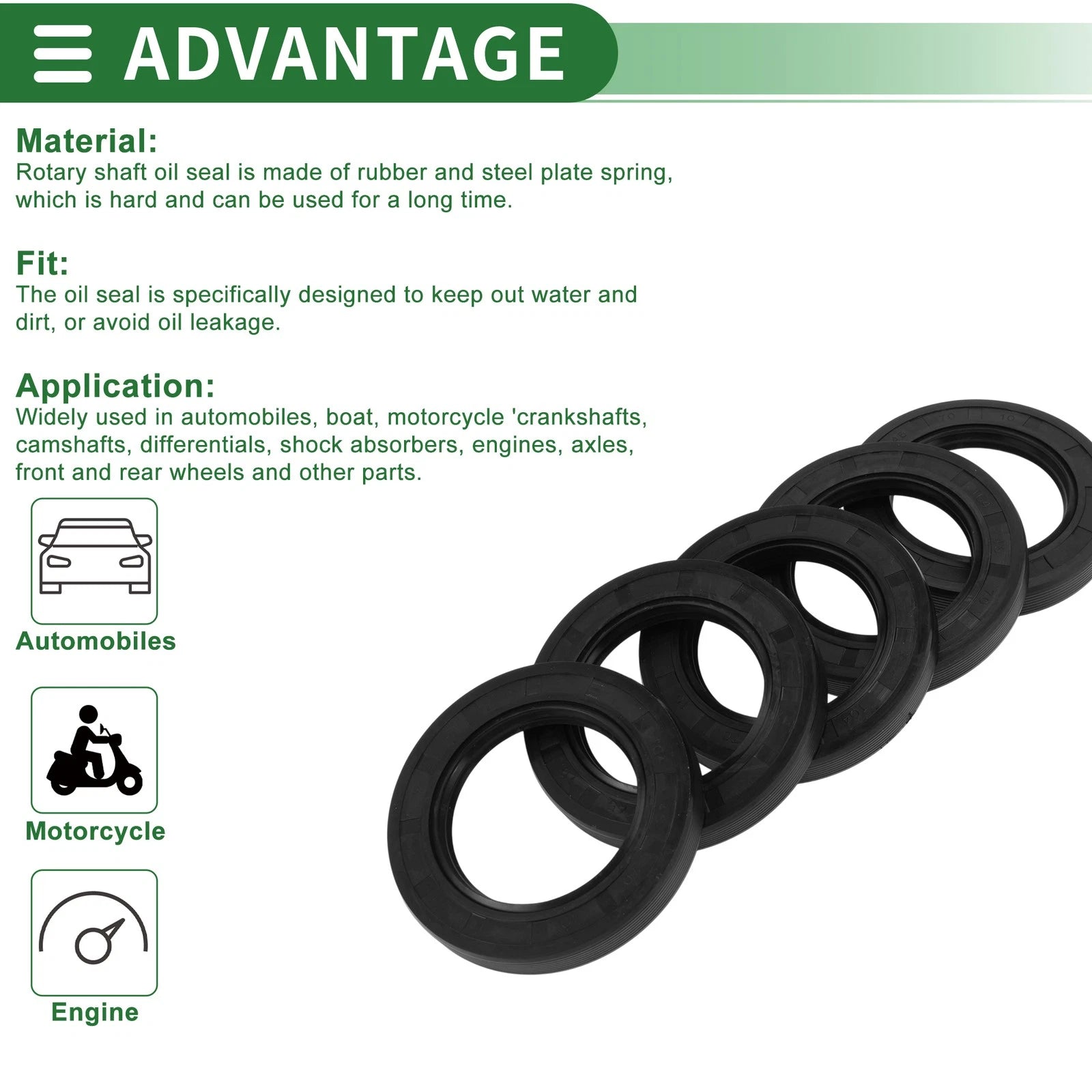 Oil Seal   - NBR Rubber 45x70x10mm