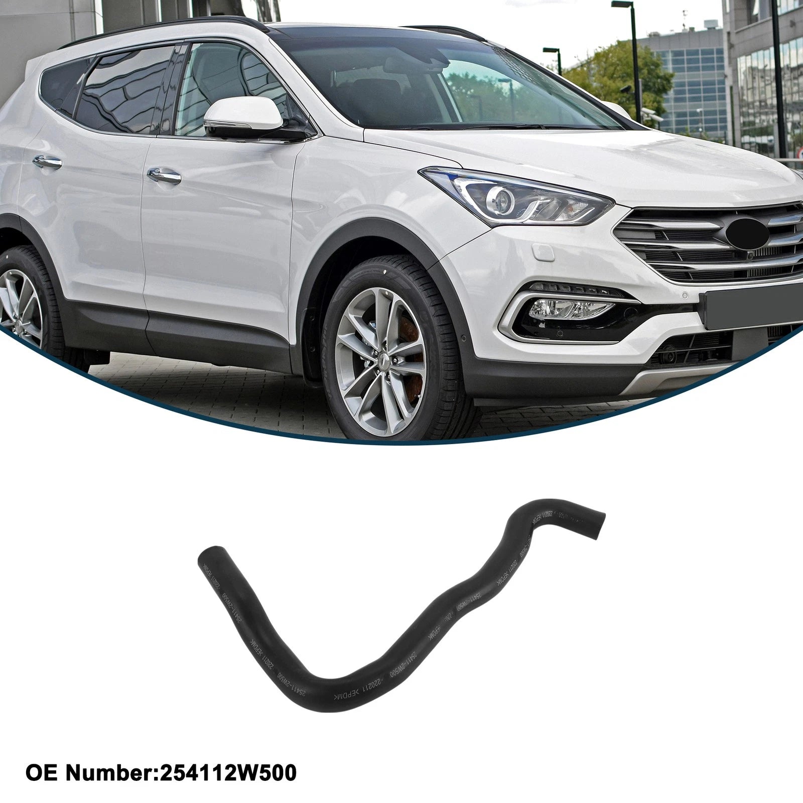 Radiator Hose No. 254112W500 for Hyundai Santa Fe (2012–2015) Rubber