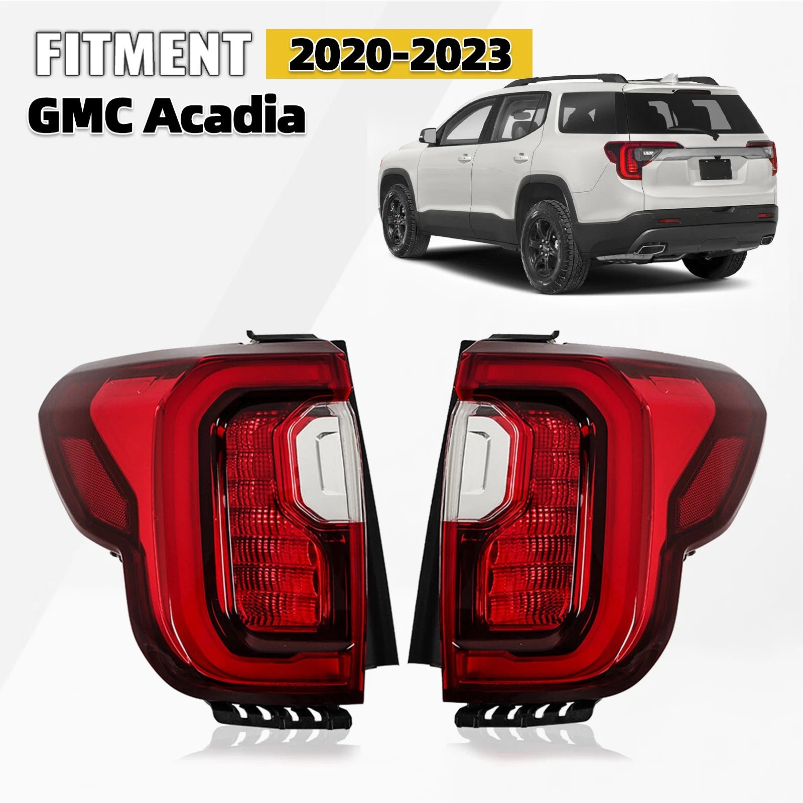 LED Tail Light Outer Pair for GMC Acadia Denali SL SLE SLT (2020–2023)