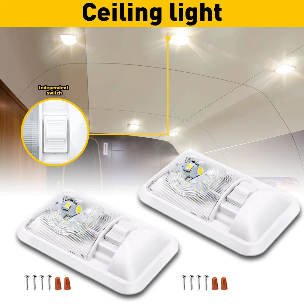 LED Ceiling Dome Light for RV Trailer Camper (12V) 1PC EOH